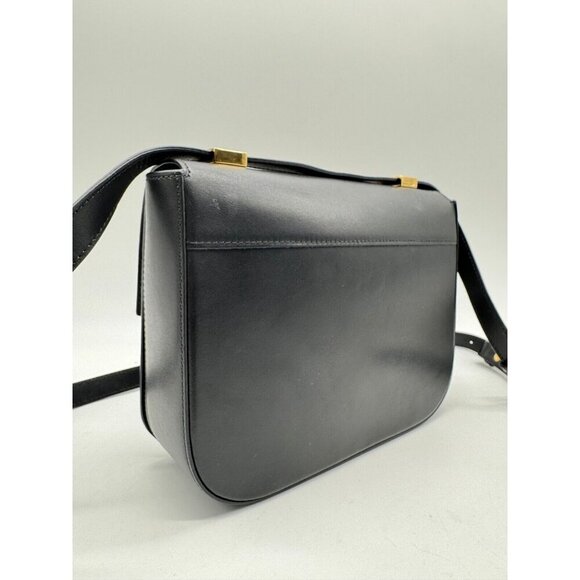 DEMELLIER London Large Vancouver smooth leather women's crossbody bag- Black - Picture 11 of 16